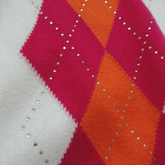 💰3/$25 Aeropostale Sweater Cardigan Argyle Pattern Preppy Button-Up LS S - Picture 8 of 9